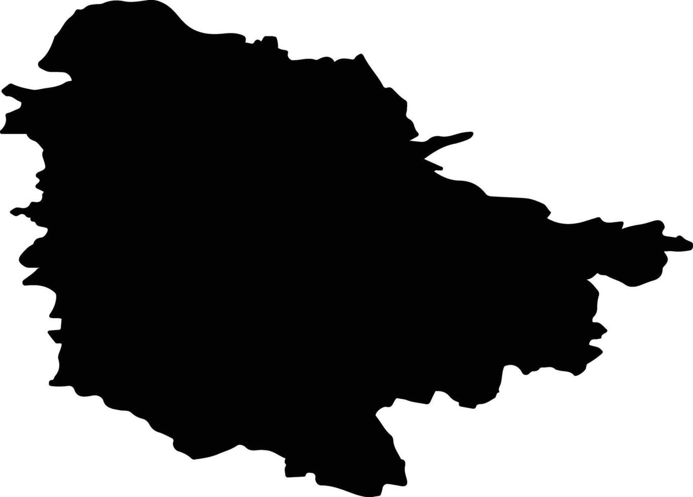 powiat trzebnicki Poland silhouette map vector