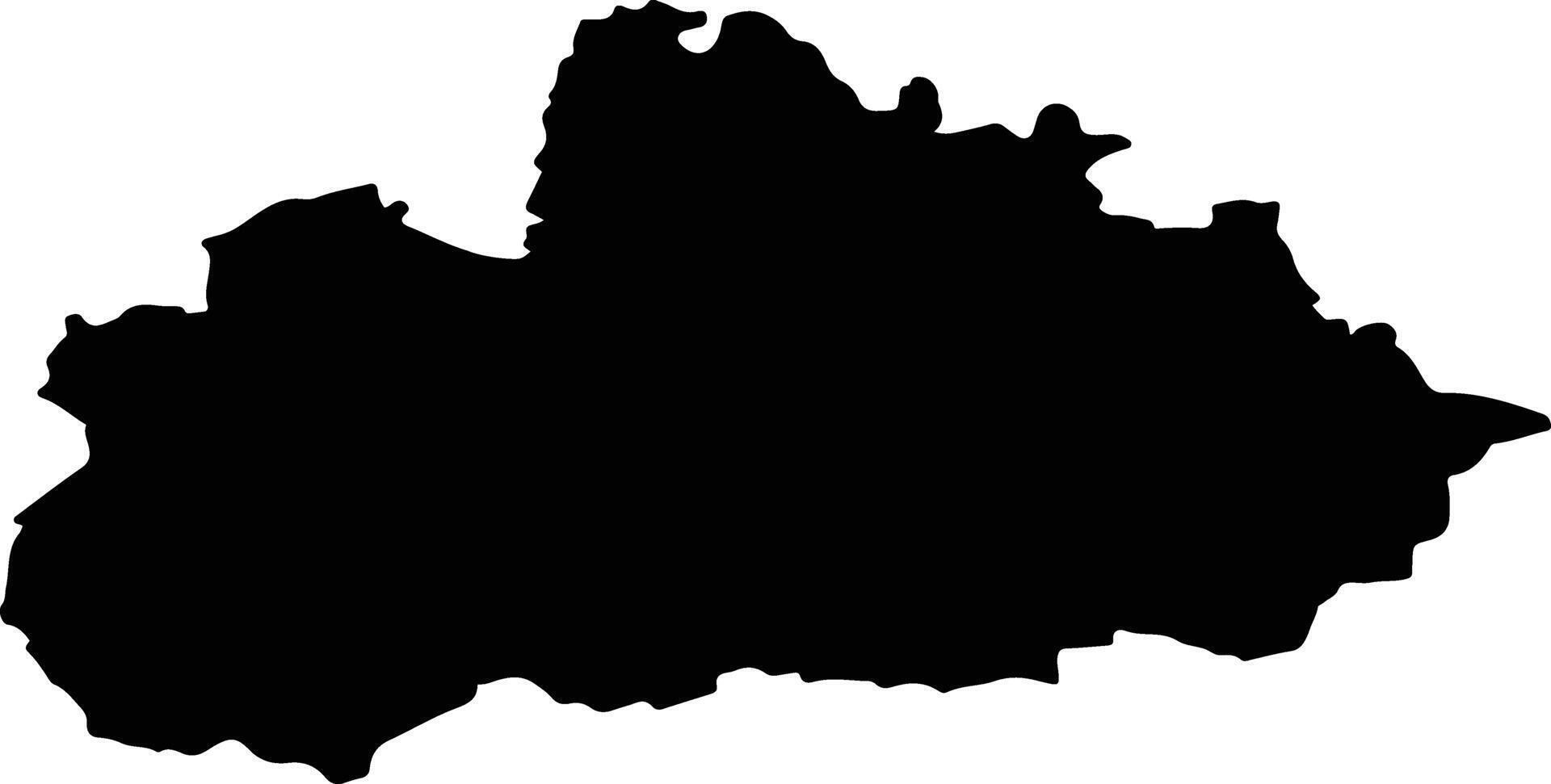powiat wadowicki Poland silhouette map vector