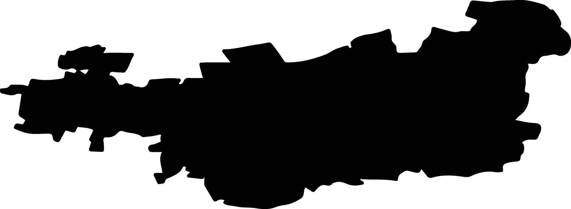 powiat warszawski zachodni Poland silhouette map vector
