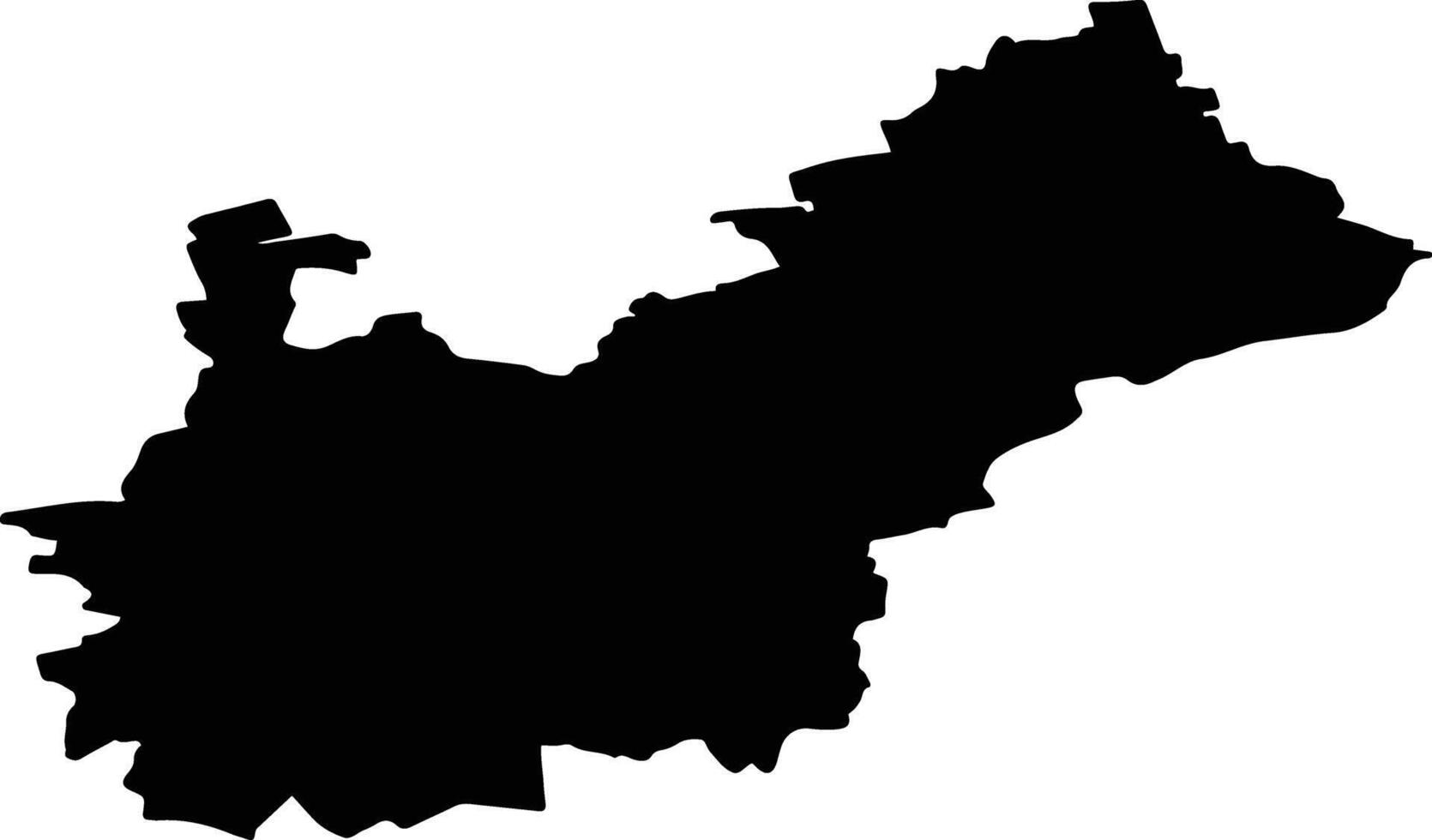 powiat zambrowski Poland silhouette map vector