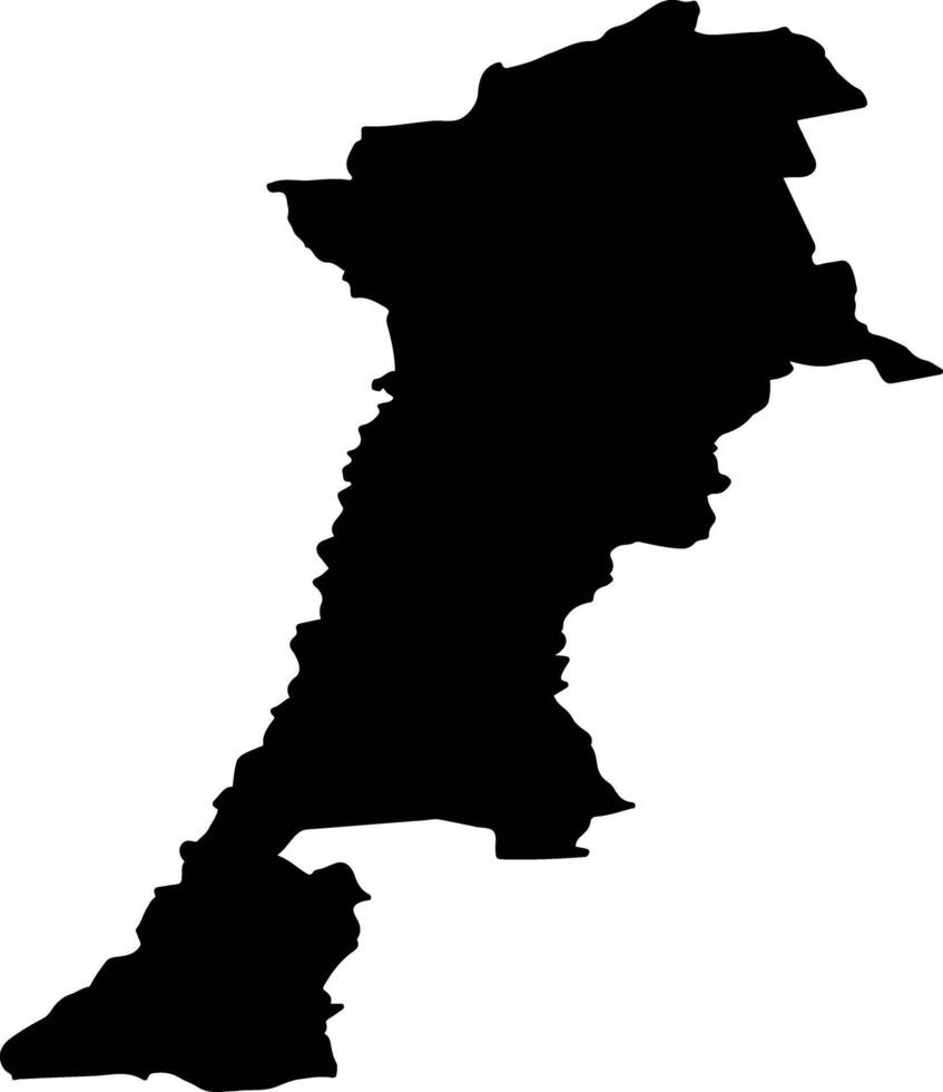 powiat zgorzelecki Poland silhouette map vector