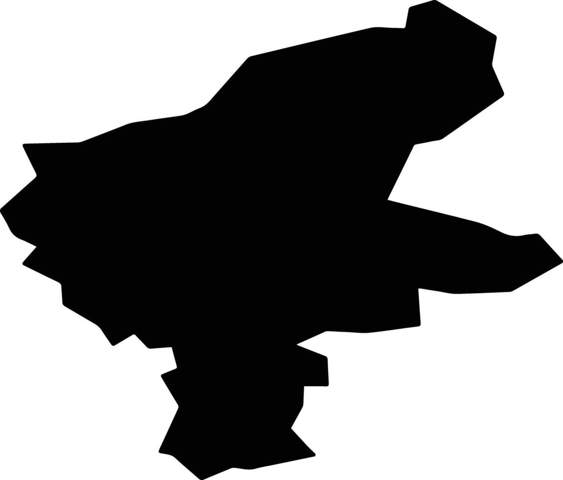 Pozarevac City Serbia silhouette map vector