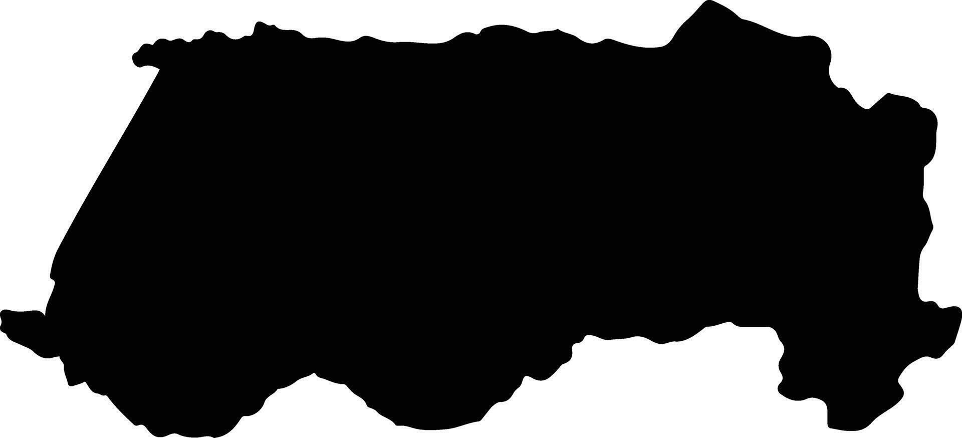 Pradera Colombia silhouette map vector