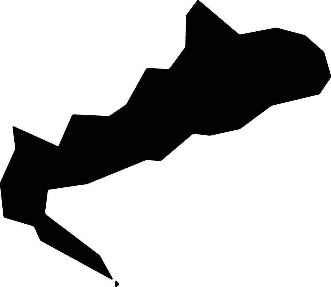Praia Grande Brazil silhouette map vector