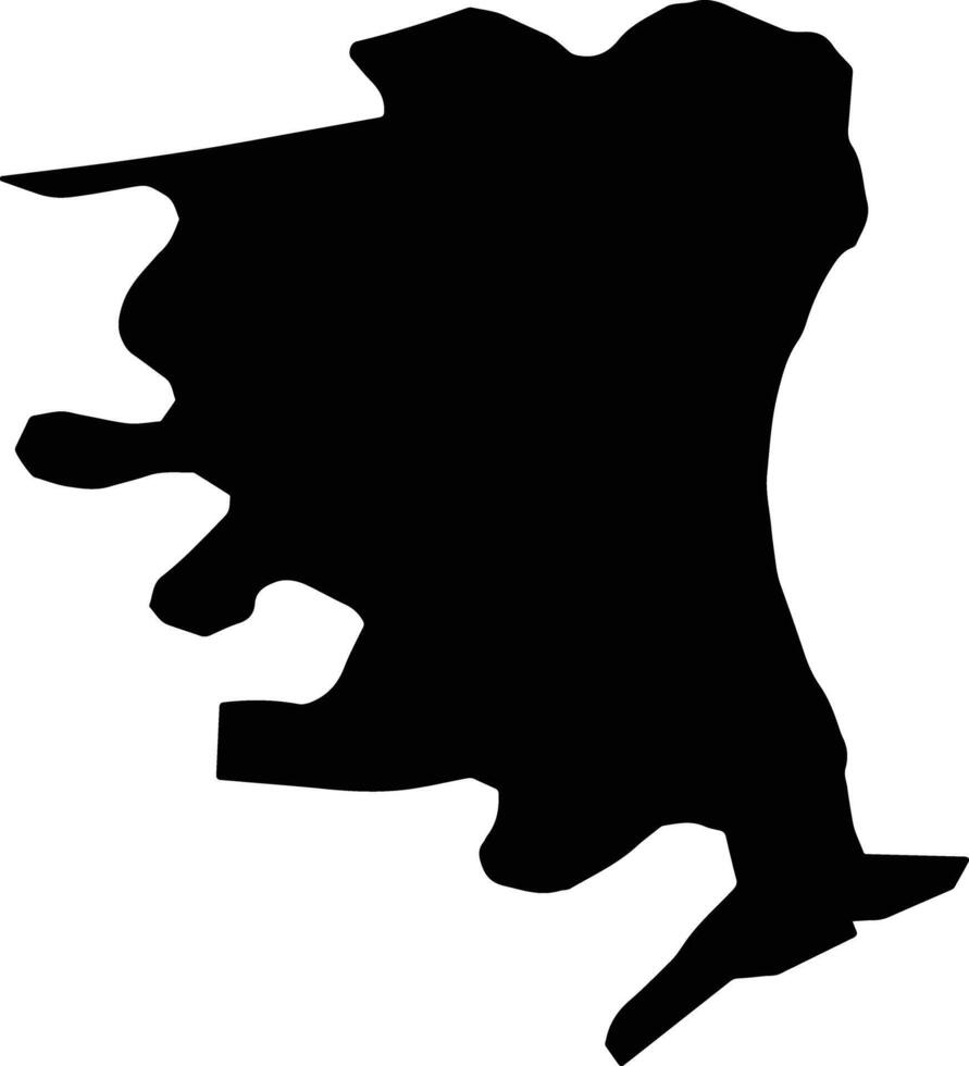 PRAJESTI Romania silhouette map vector