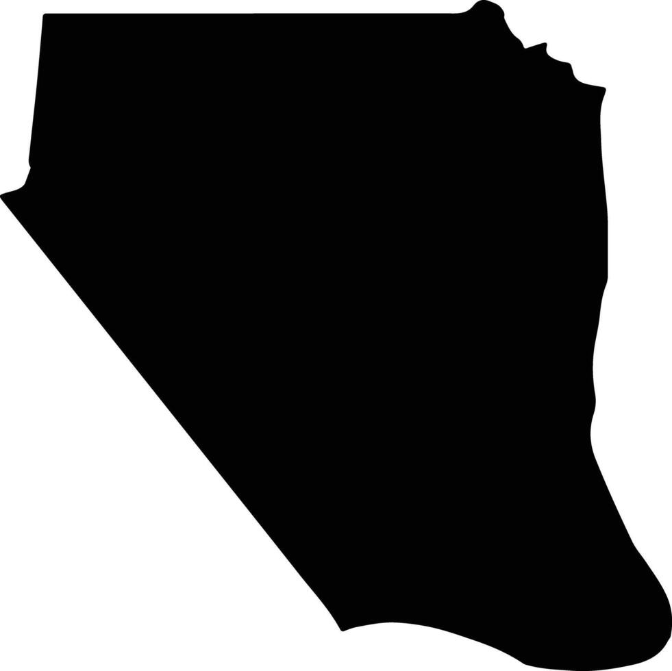 Presidente Franco Paraguay silhouette map vector