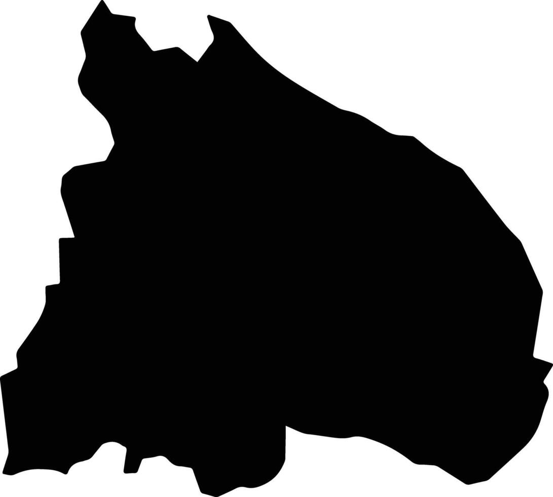 Prey Chhor Cambodia silhouette map vector
