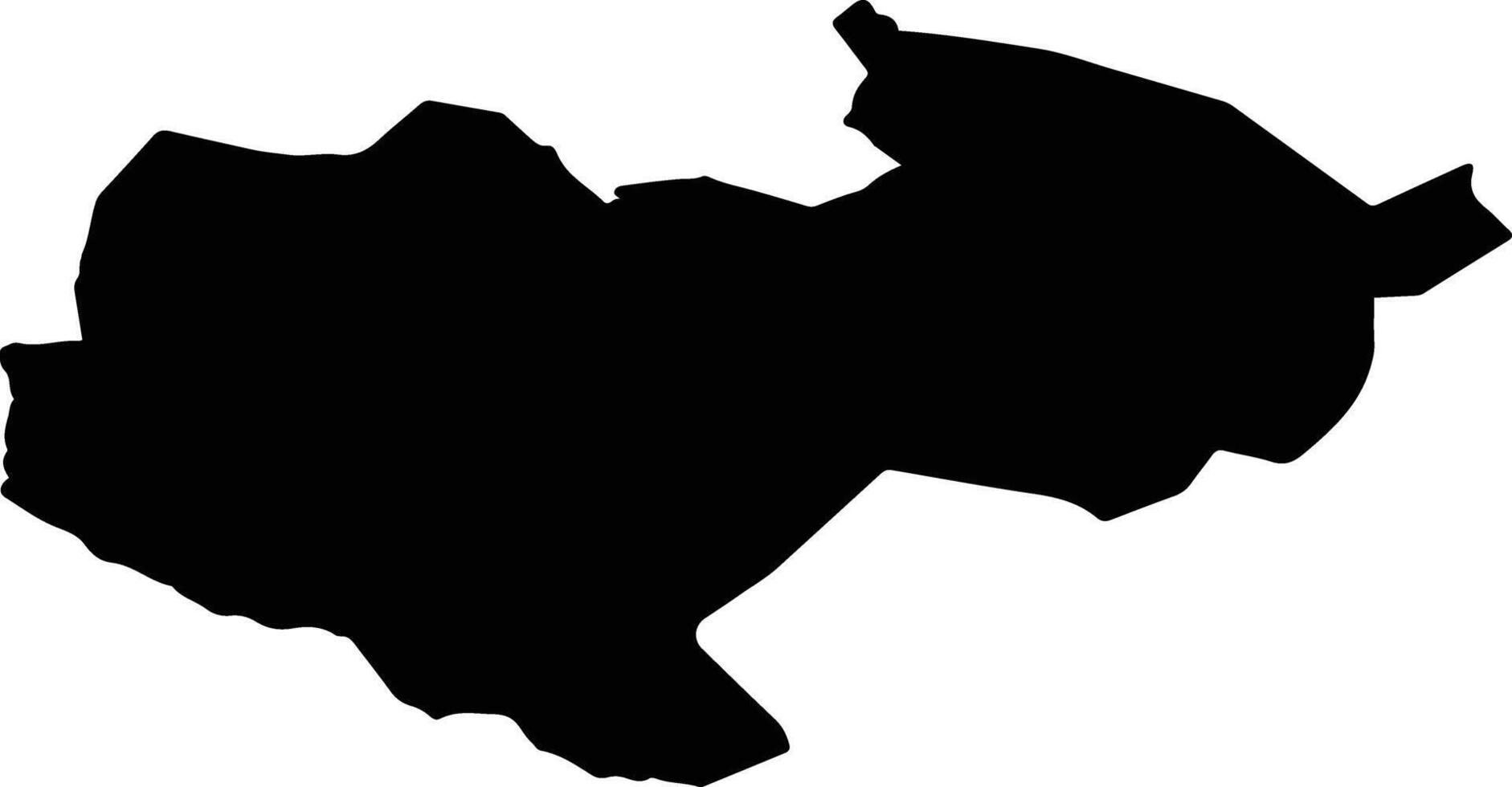 Priboj Municipality Serbia silhouette map vector