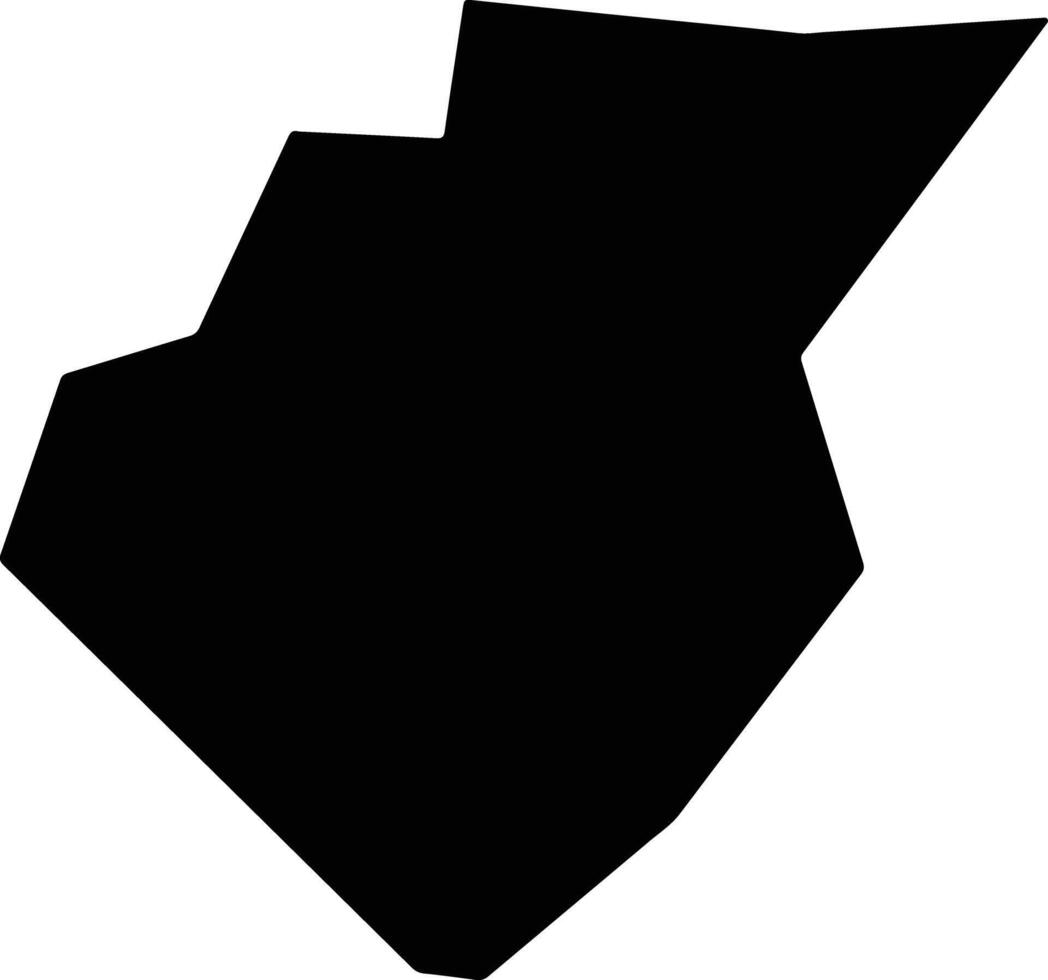 Remo North Nigeria silhouette map vector