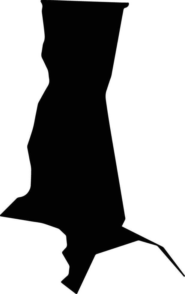 Renk South Sudan silhouette map vector