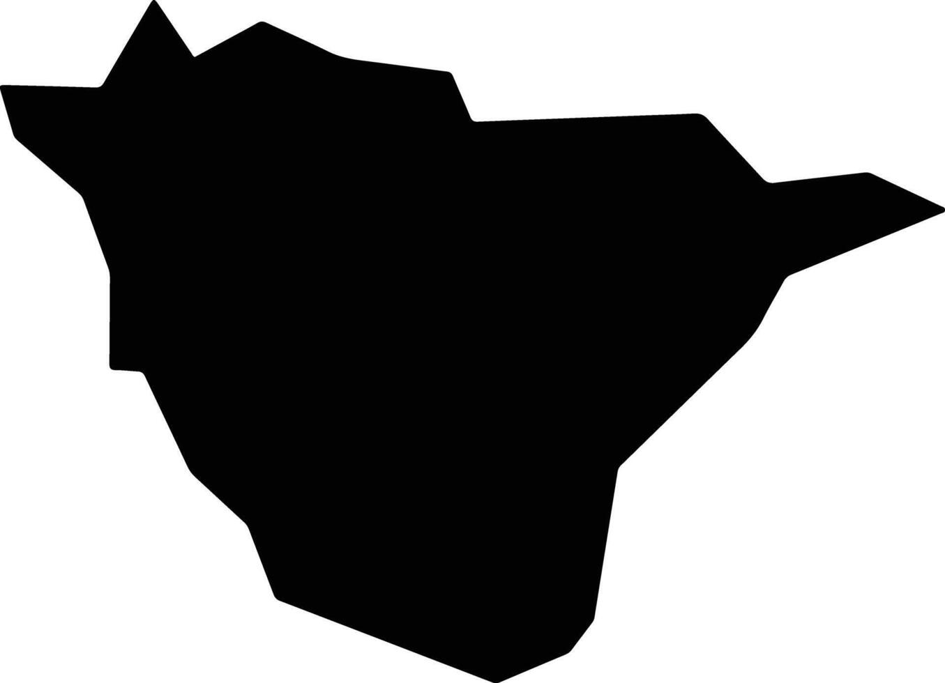 Rio Branco Brazil silhouette map vector