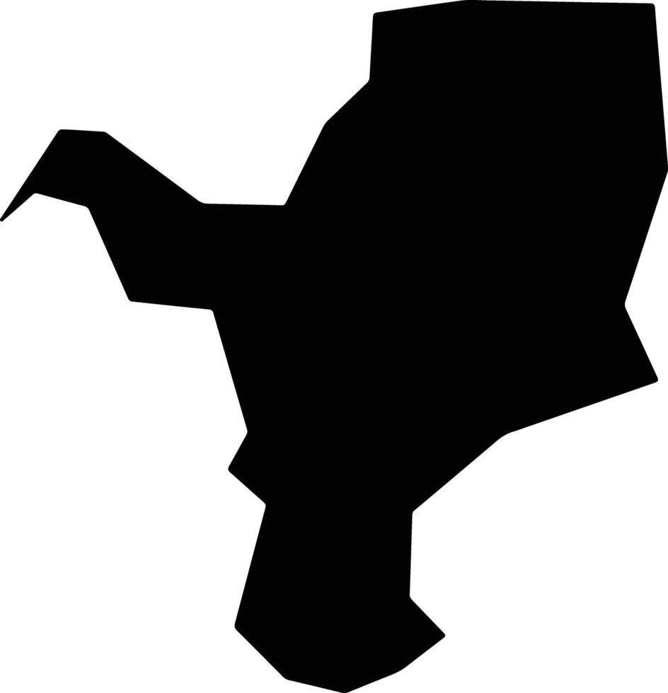 Rio Claro Brazil silhouette map vector