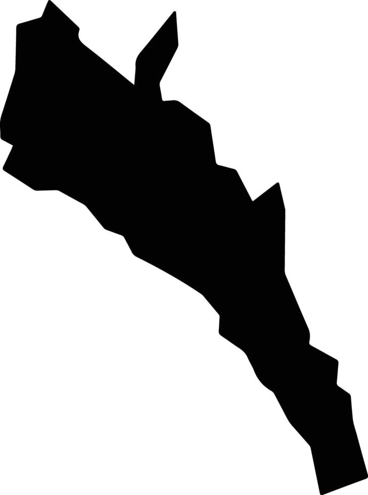 Rio de Contas Brazil silhouette map vector