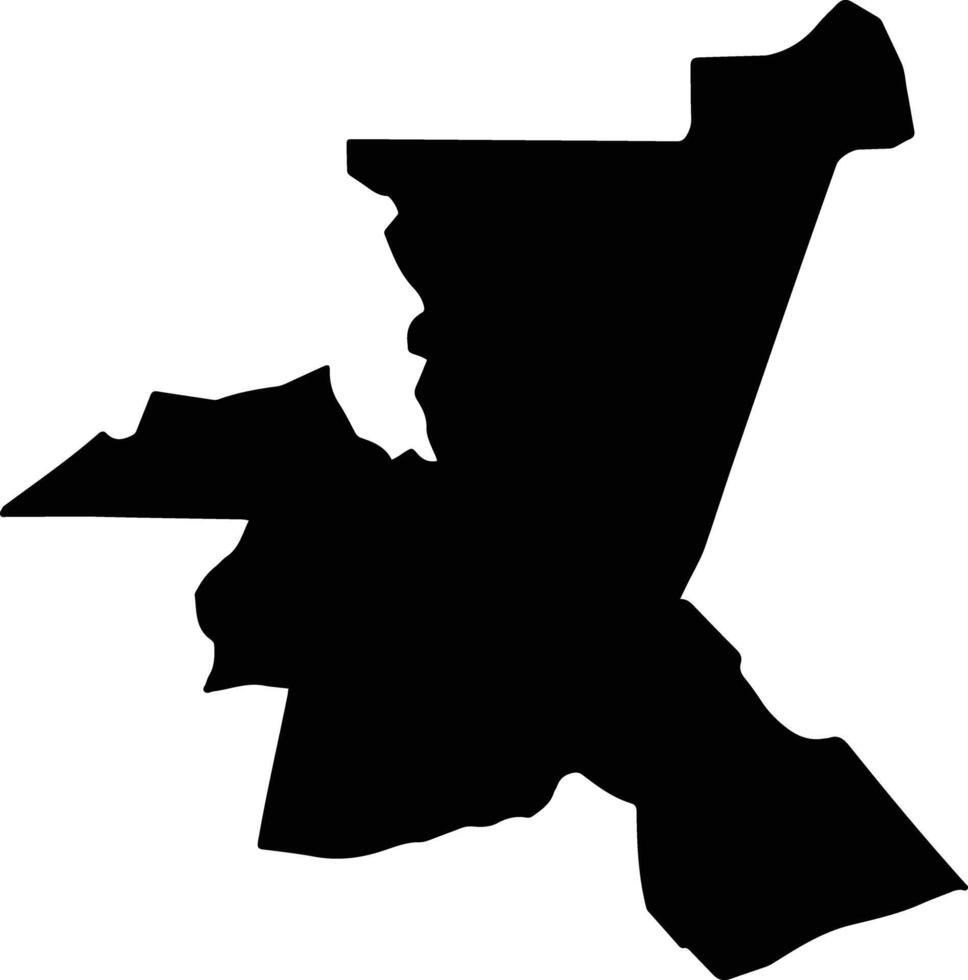 Roehampton Jamaica silhouette map vector