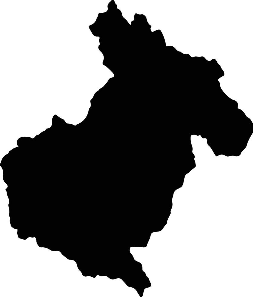 Rodriguez de Mendoza Peru silhouette map vector