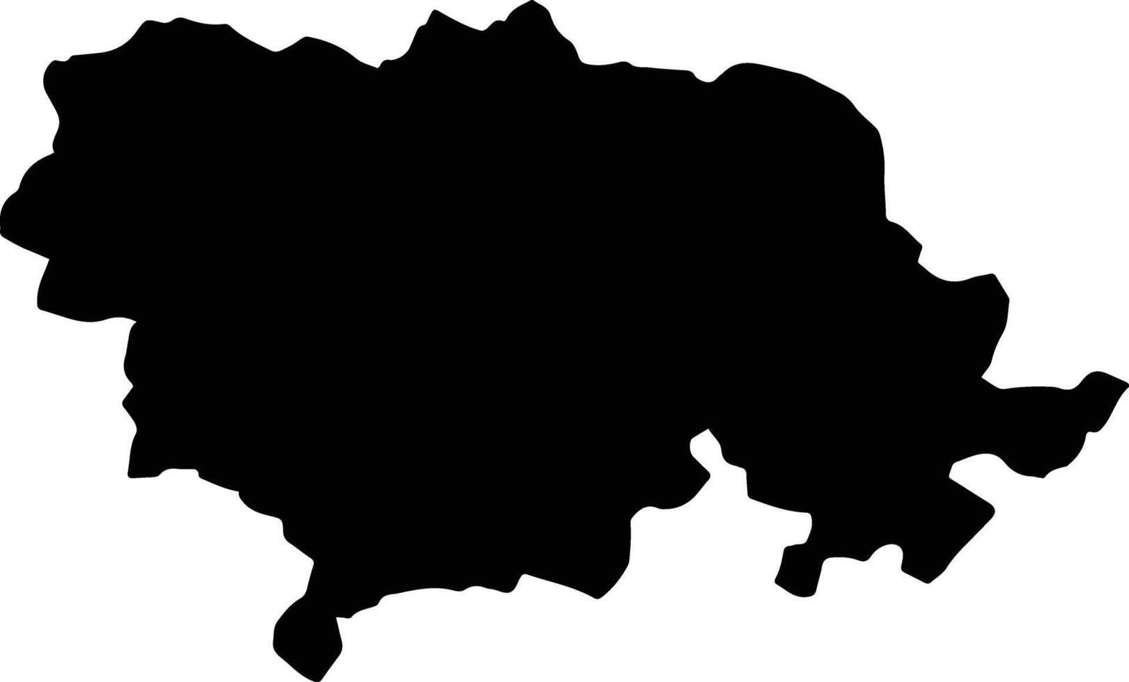 Rohtak India silhouette map vector