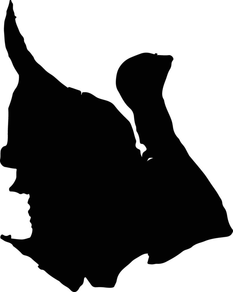 Rokan Hilir Indonesia silhouette map vector
