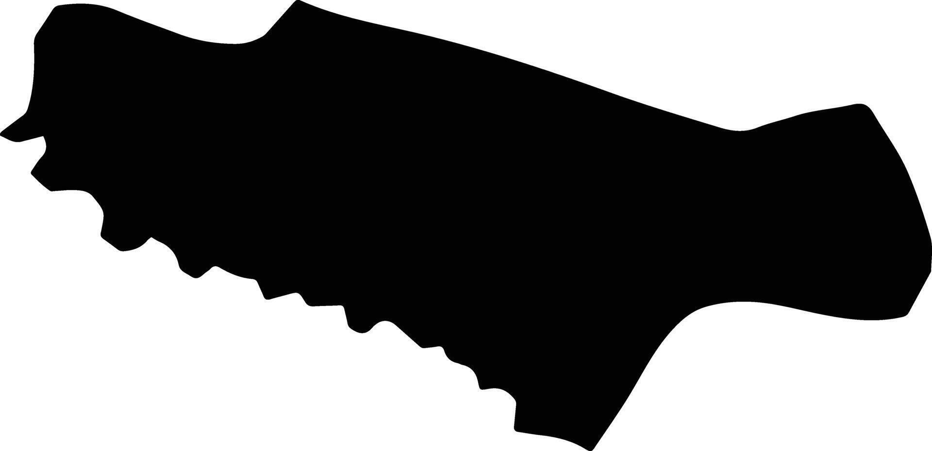 Rumeshkhan Iran silhouette map vector