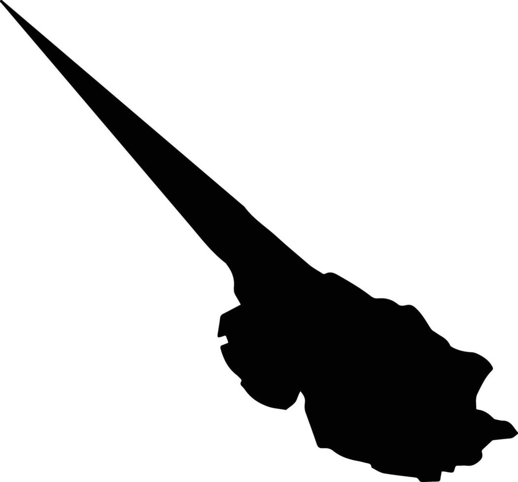 Runyenjes Kenya silhouette map vector