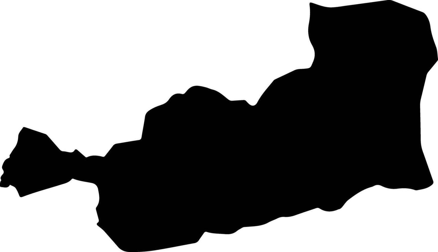 Rushon District Tajikistan silhouette map vector