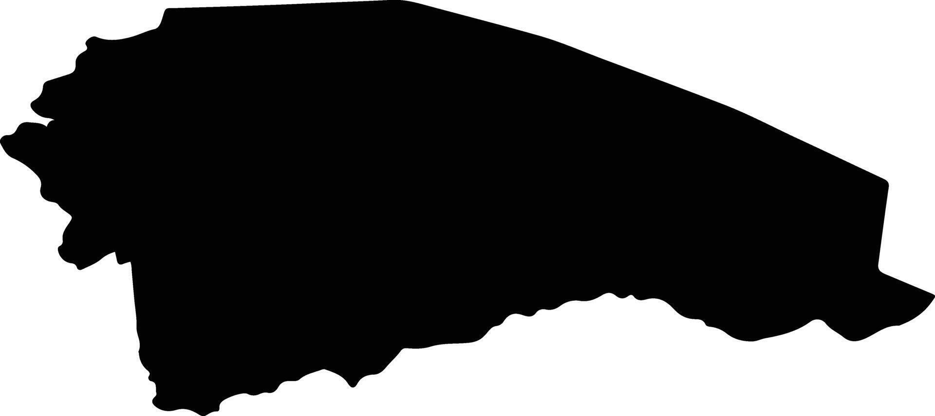 Rushinga Zimbabwe silhouette map vector