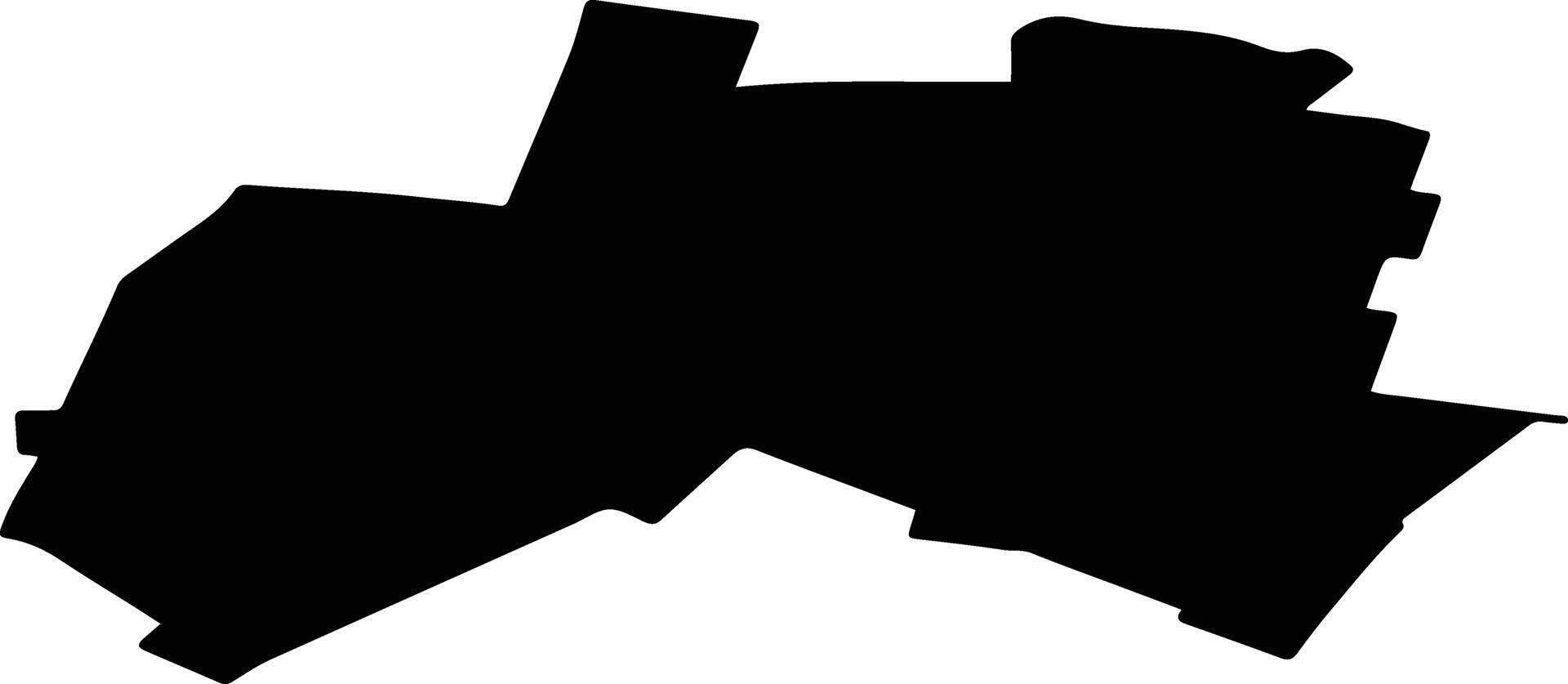 Russko Polyansky District Russia silhouette map vector