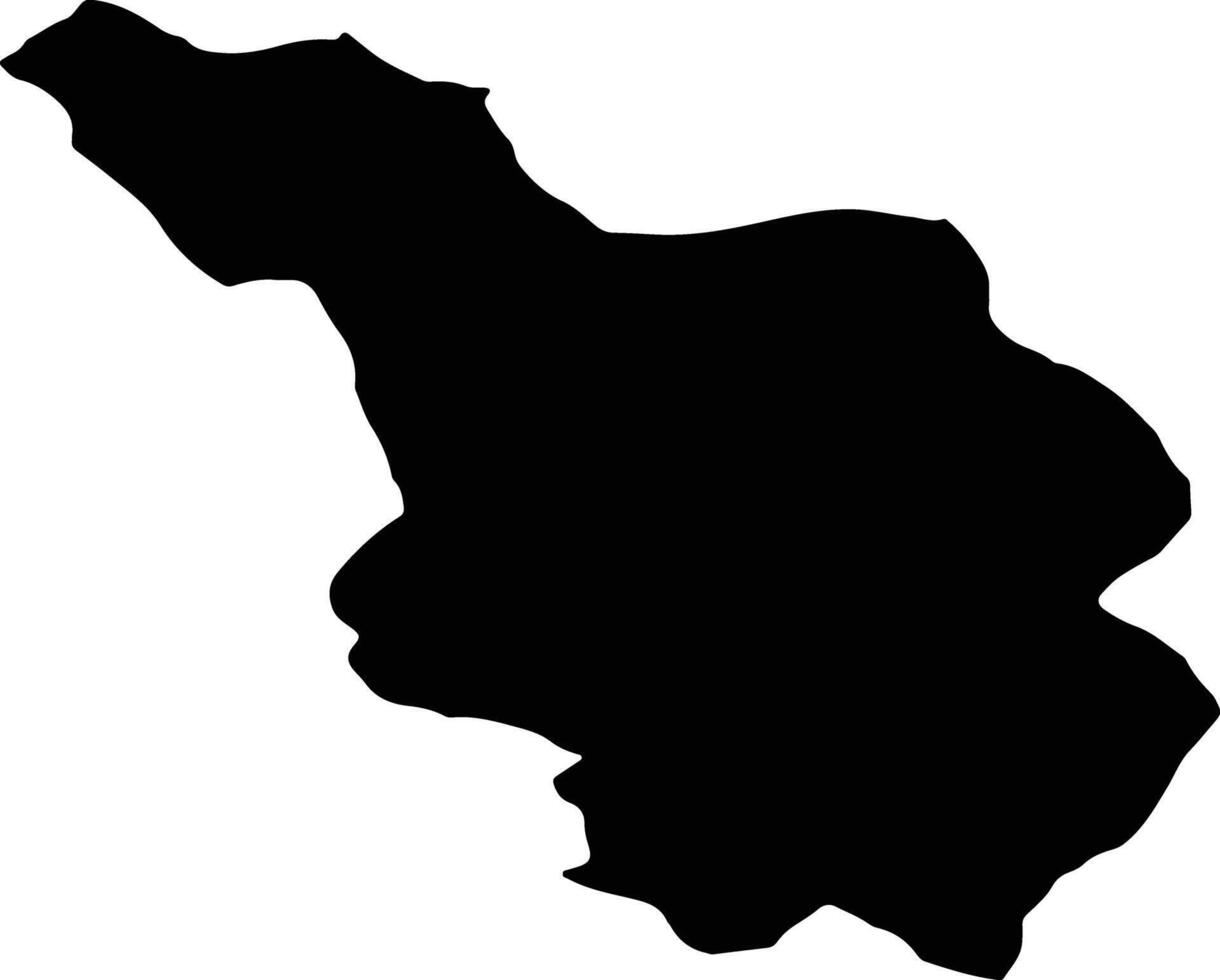 Sagarejo Georgia silhouette map vector