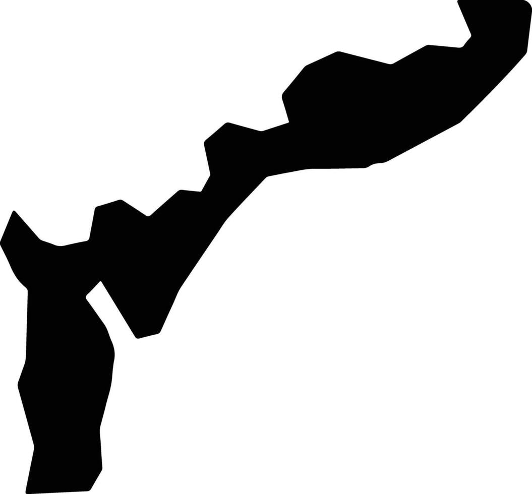 Sagbama Nigeria silhouette map vector