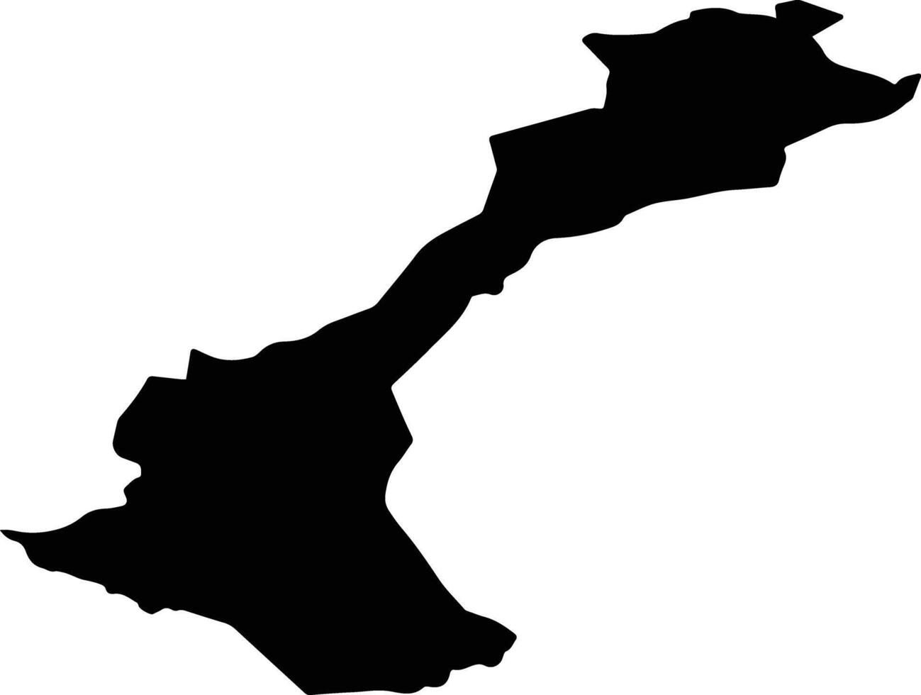 Sagsai Mongolia silhouette map vector