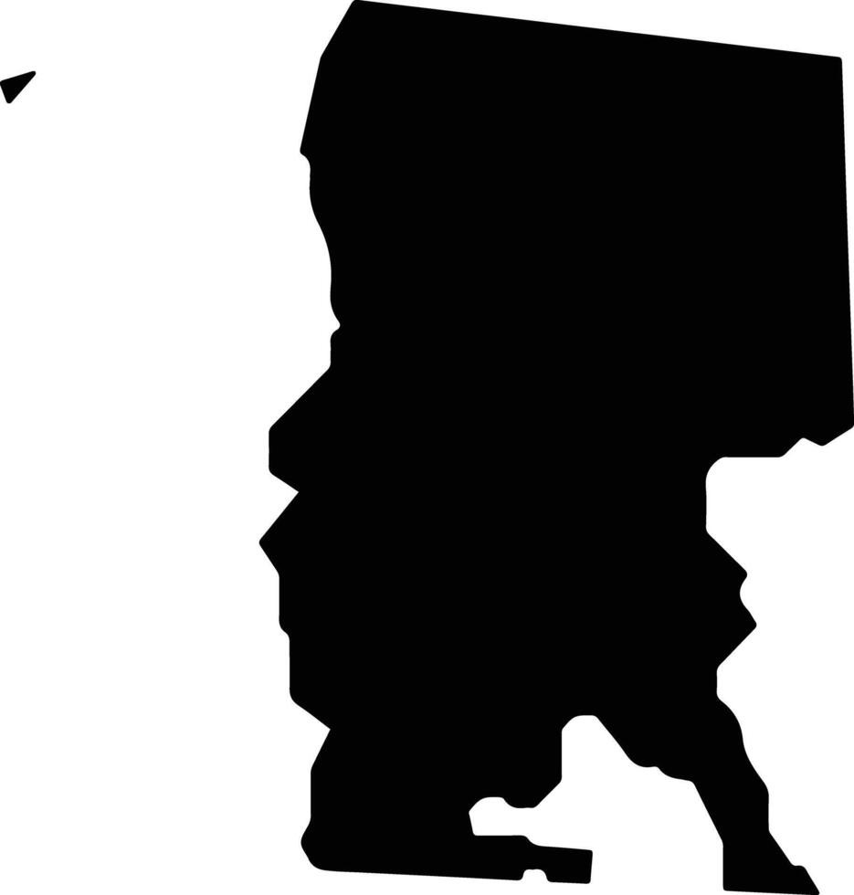Saha gu South Korea silhouette map vector