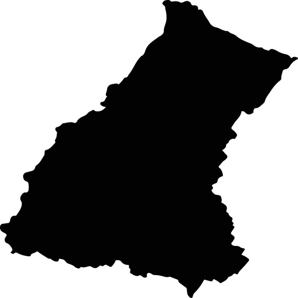 Saharanpur India silhouette map vector