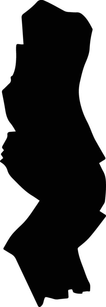 Sai Noi Thailand silhouette map vector