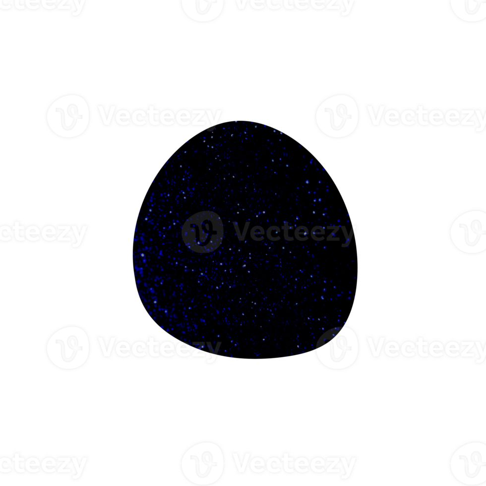 Abstract blue shape with sparkling glitter texture png