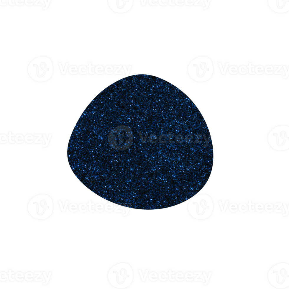 Abstract dark blue glitter shape with sparkling texture png