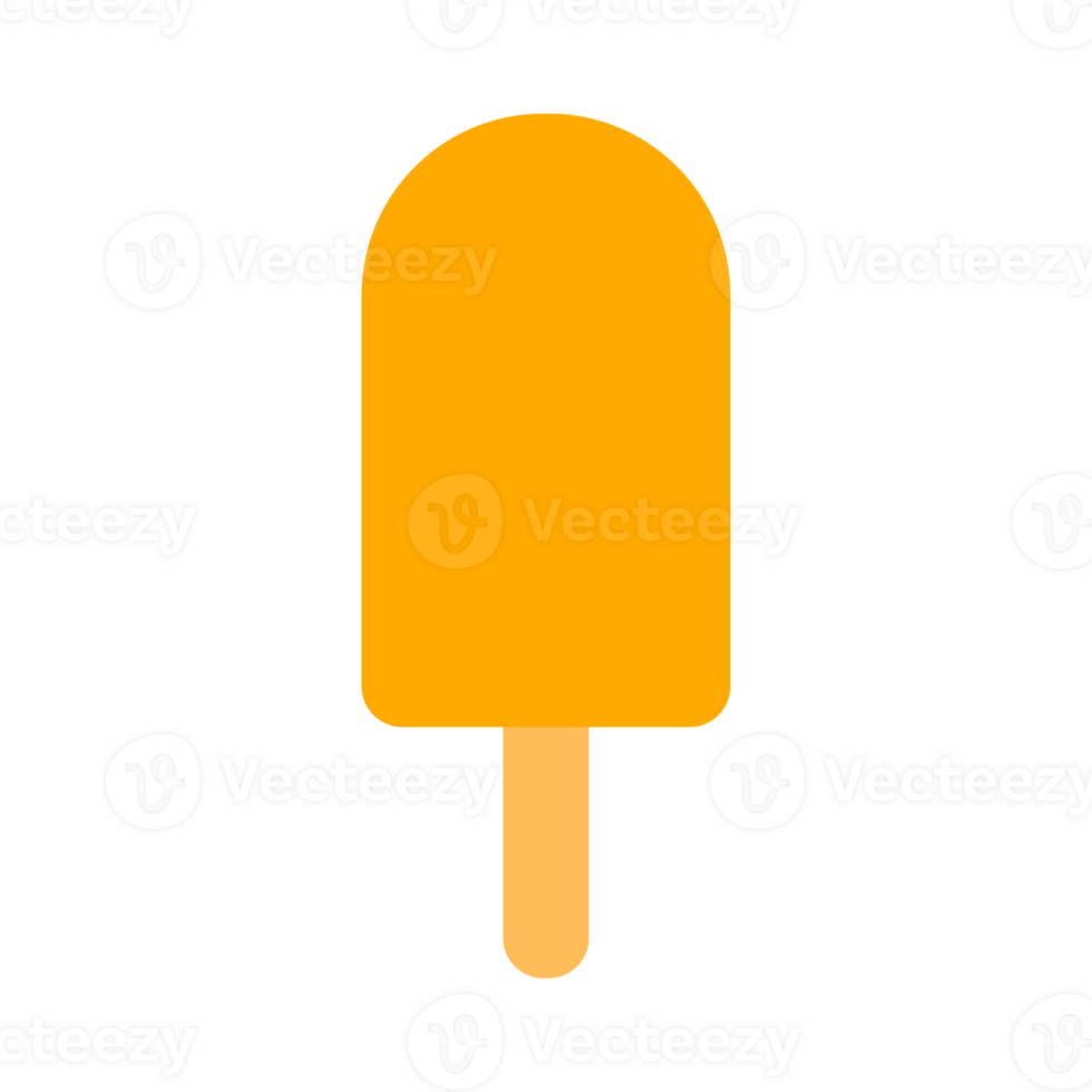 Simple orange popsicle graphic illustration png