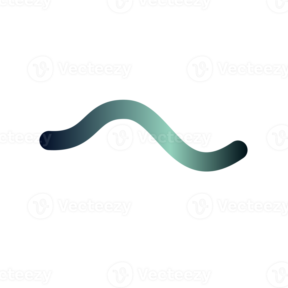 Abstract curved shape with gradient color blend png