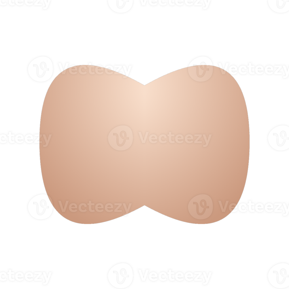 Abstract organic shape with peach gradient color png