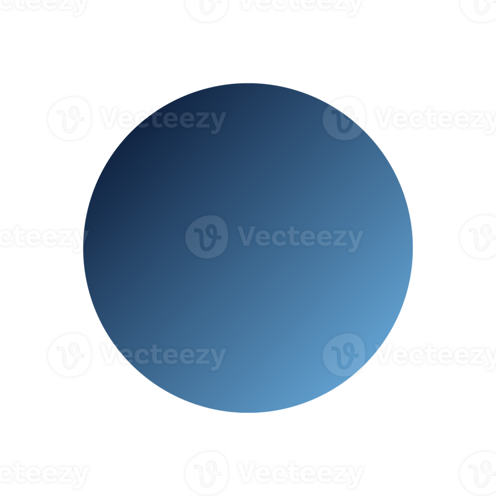 Abstract blue gradient circle shape png