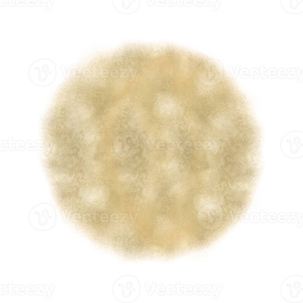 Abstract golden grunge circle texture element png