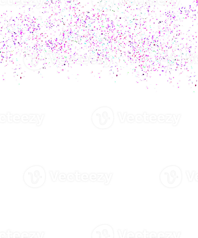 Colorful confetti explosion falling downwards png