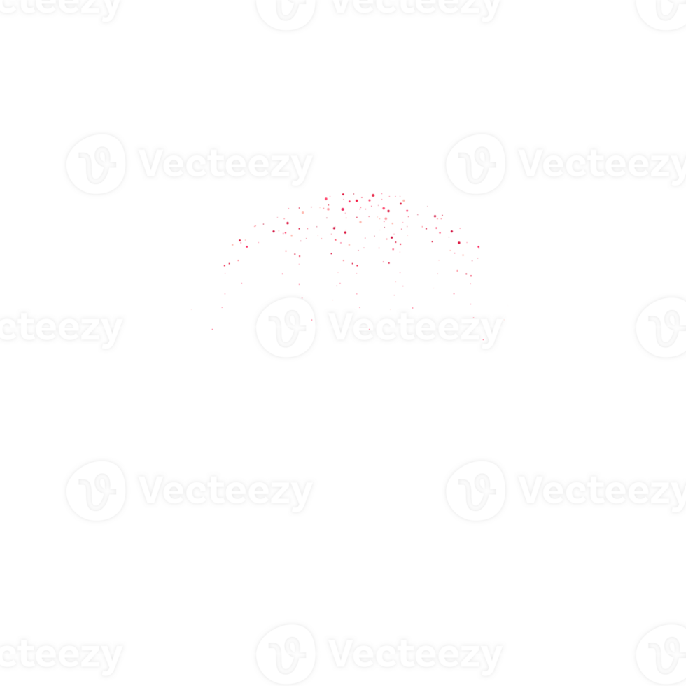 Falling red confetti particles for celebration design png