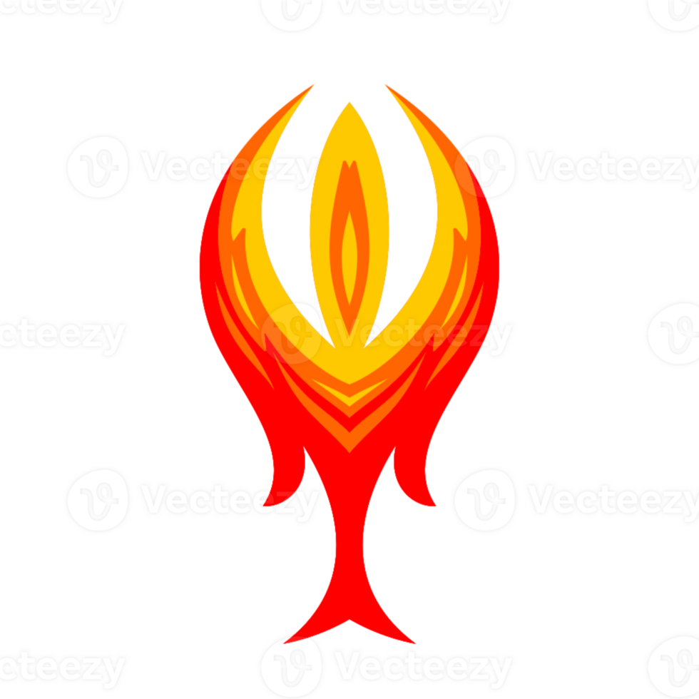 Stylized Abstract Fiery Design png