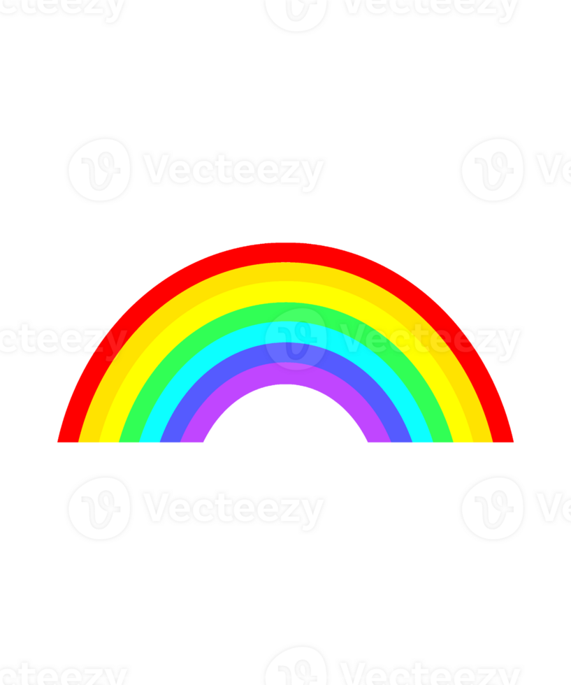 Vibrant rainbow arc in the sky png