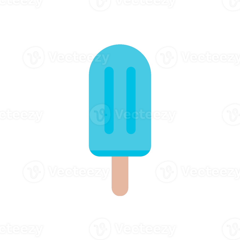 Simple blue popsicle illustration png