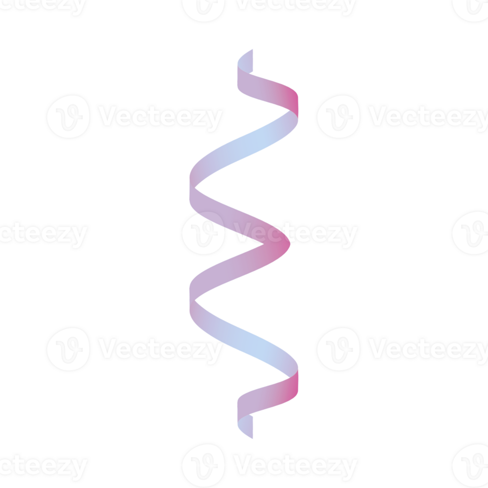 Single colorful party ribbon decoration png