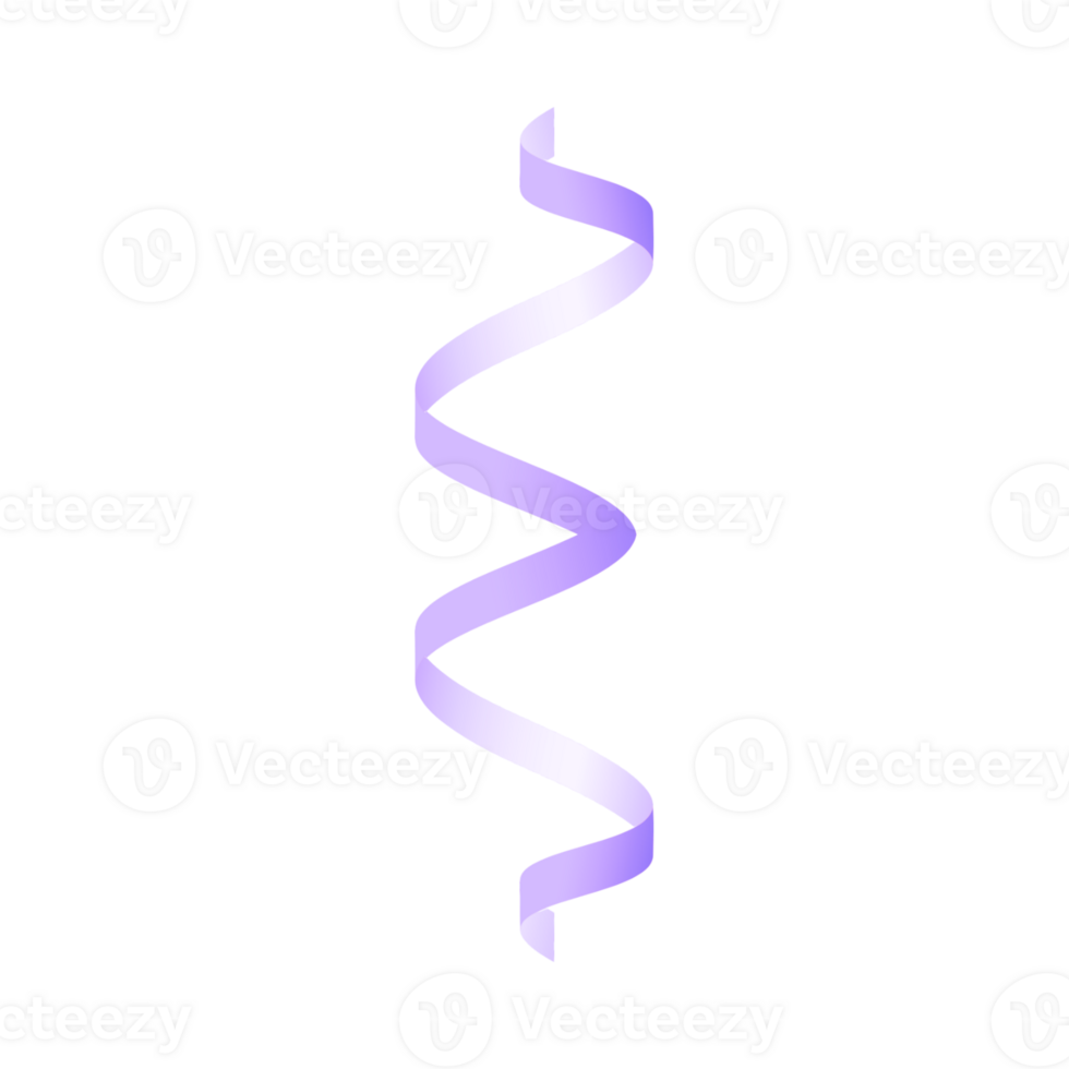 Elegant purple gradient spiral ribbon element png