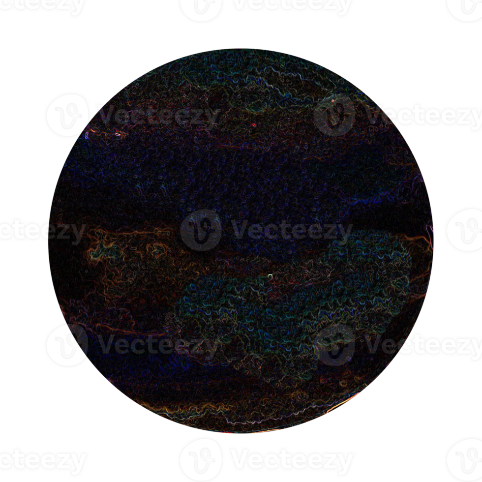 Abstract pattern of colorful wavy lines in a circular shape png