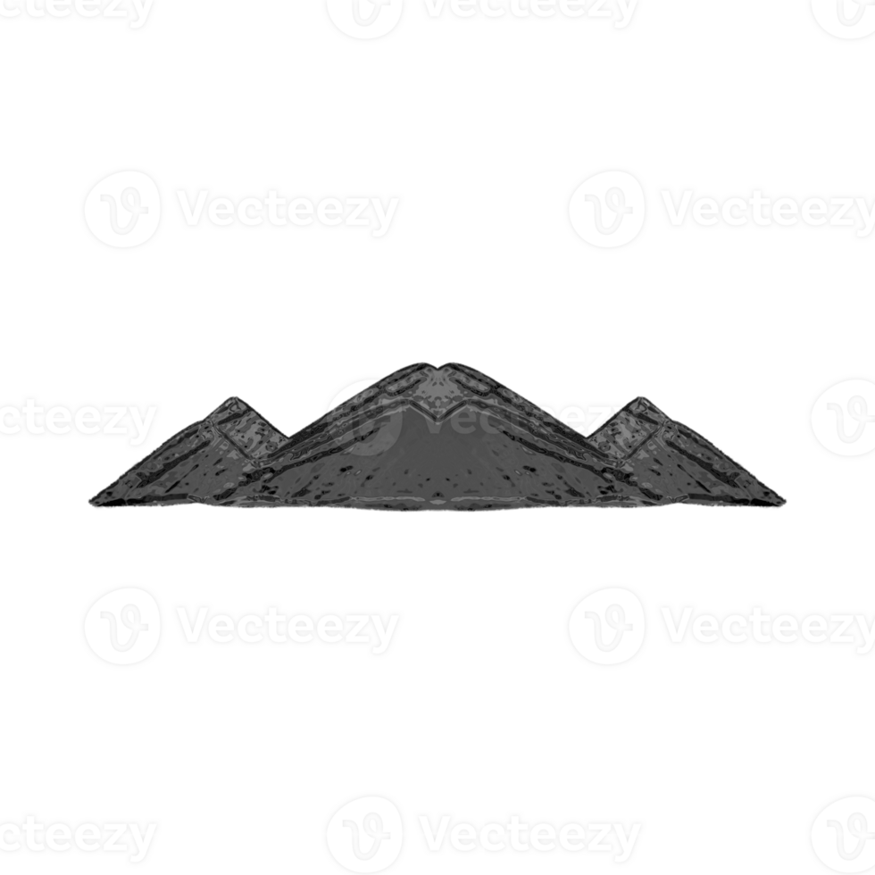 Abstract dark grey shape resembling mountain peaks png