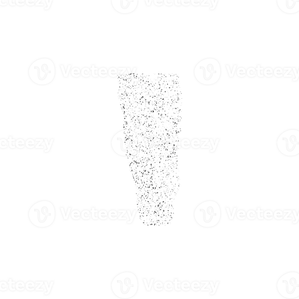 A textured black number one design element png