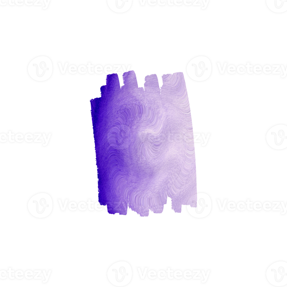 Abstract purple watercolor brush stroke with gradient and texture png